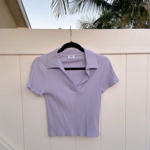 Cotton On Cropped Collared Short Sleeve